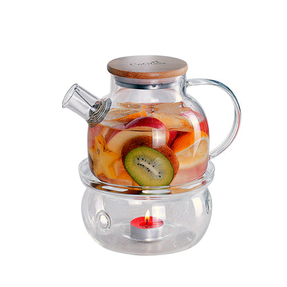 30.4oz Stovetop Safe Glass Teapot Water Pitcher with Removable Filter Spout