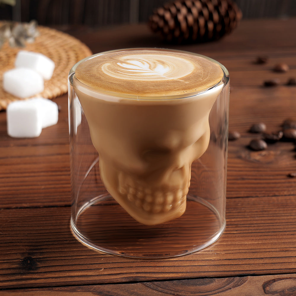 Halloween Skull Style 6.8oz Stemless Wine Glassware Drinking Glasses Beer Cup for Party Bar