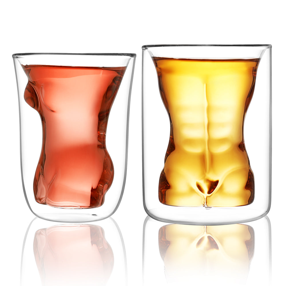 Handgefertigter Nude Naked Stemless Party-Trinkgläser-Bierbecher, 170 ml