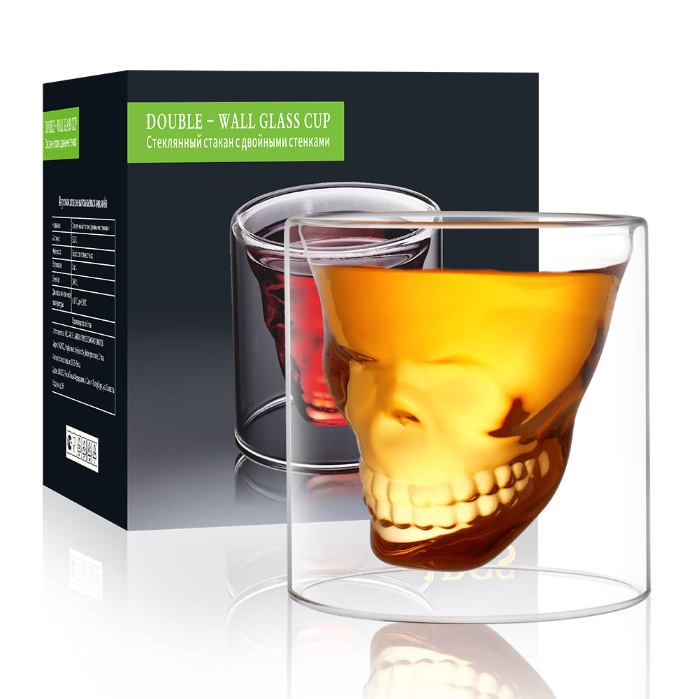 Weingläser im Halloween-Totenkopf-Stil, 200 ml, ohne Stiel, Trinkgläser, Bierbecher für Party-Bar