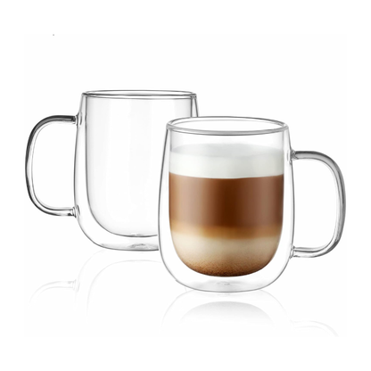 Drinkware BPA Free 15.2oz Coffee Mugs Water Glassware for Home