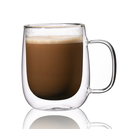 12oz Drinking Glassware Handmade Double Layers Coffee Mugs