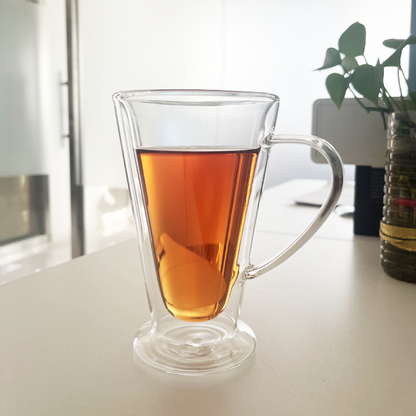 Verre à expresso de 11,8 oz, tasse en verre à double paroi isolée, 2 pièces, 4 pièces