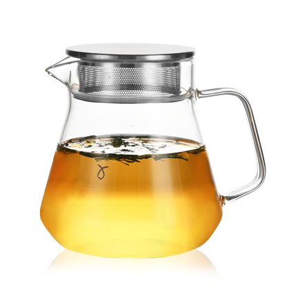 20.3oz - 56oz Fruit Tea Beverage Glass Pitcher Water Jug with Stainless Steel Lid