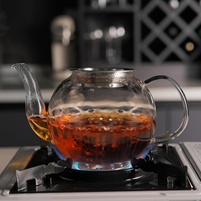 40oz 30.5oz Glass Teapot with Removable 304 Stainless Steel Infuser