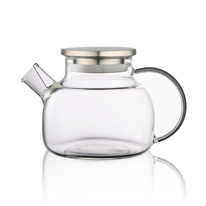 Stainless Steel Lid 30.4oz Handmade Glass Teapot Water Pitcher for Fruit Tea