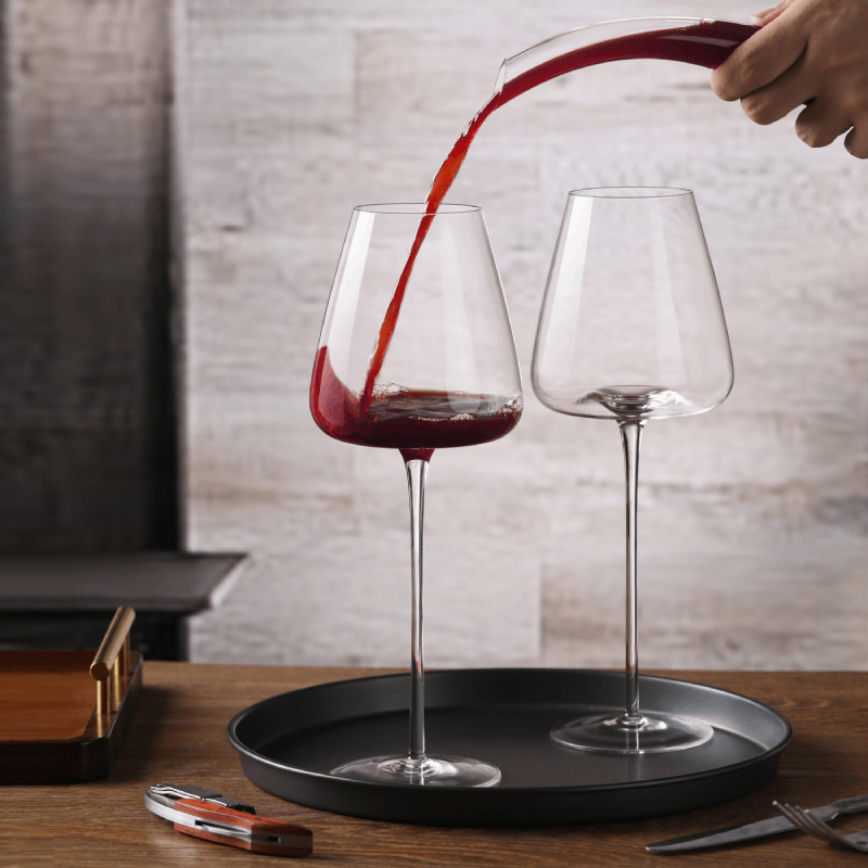 Lot de 2 verres à vin à longue tige de 22 oz pour fêtes