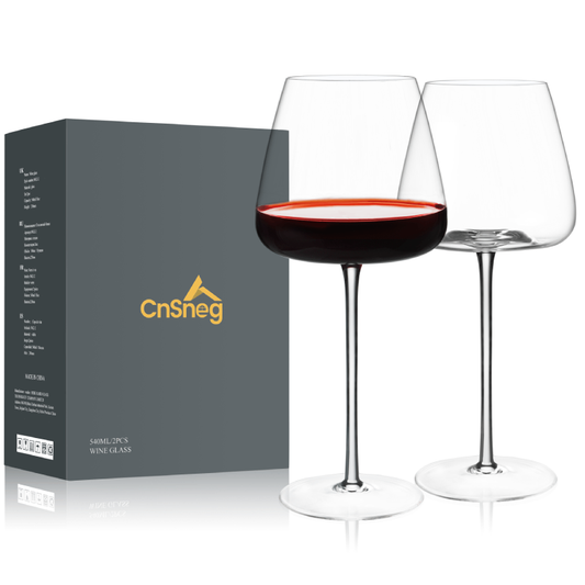 Lead Free Crystal Glass 18oz Red Wine Glass 2pcs