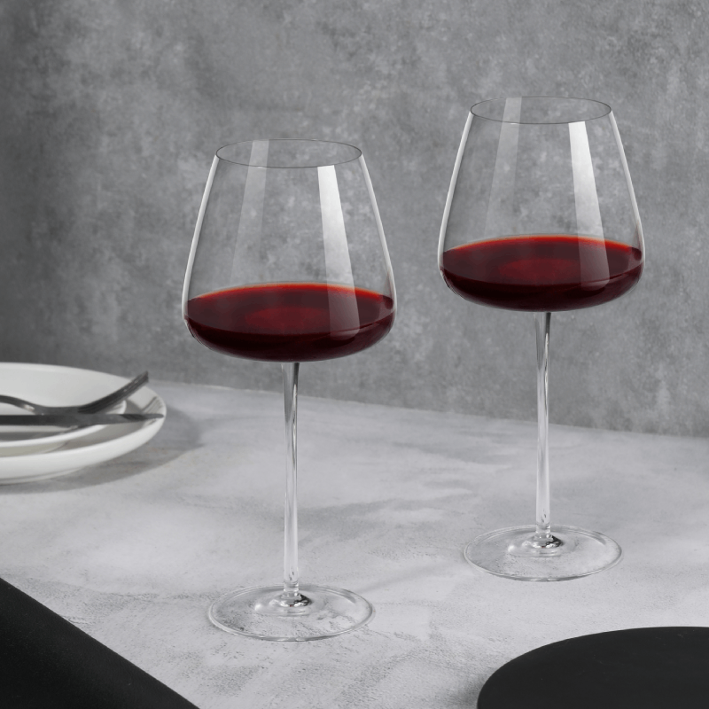 Lead Free Crystal Glass 18oz Red Wine Glass 2pcs