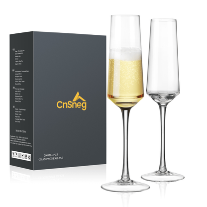 champagne stem glasses