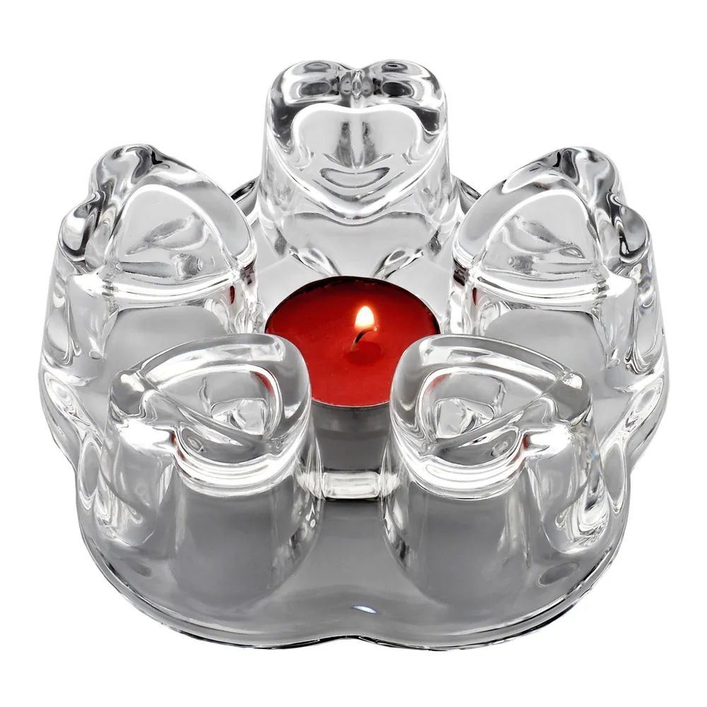 Hearted Style Candle Holder High Borosilicate Glass Bracket for Teapot (Without Candle)