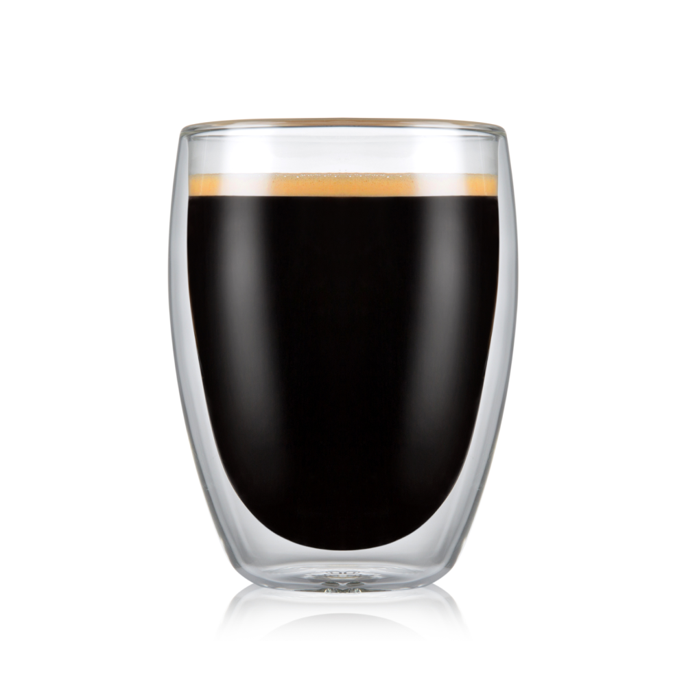 Verres à vin en borosilicate durables sans pied, 11,8 oz, à double paroi, 2 pièces