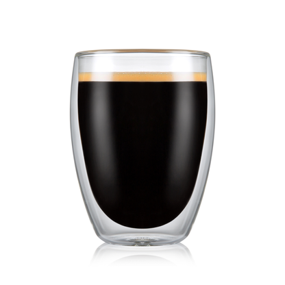 Verres à vin en borosilicate durables sans pied, 11,8 oz, à double paroi, 2 pièces