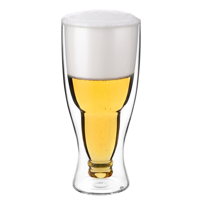 Verres à vin et à bière à double paroi sans pied de 13,5 oz