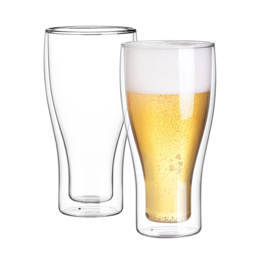 Verres à whisky et à vin à double paroi de 17 oz et 13,5 oz pour bar et fête