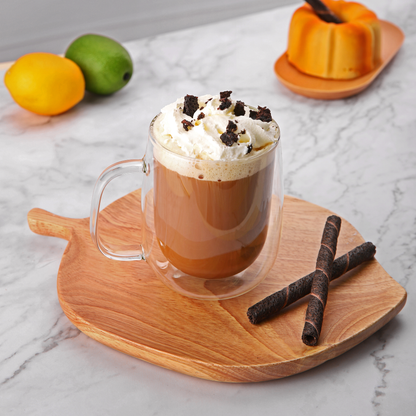 Doppelschichtige 12oz Trinkgläser Kaffeetassen aus Glas fürs Büro zu Hause