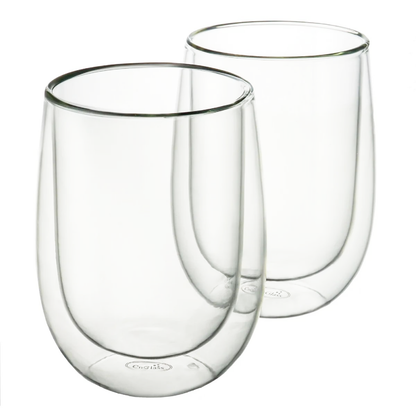 Verre à double paroi sans pied 10 oz 290 ml Tasse en verre borosilicaté isolée