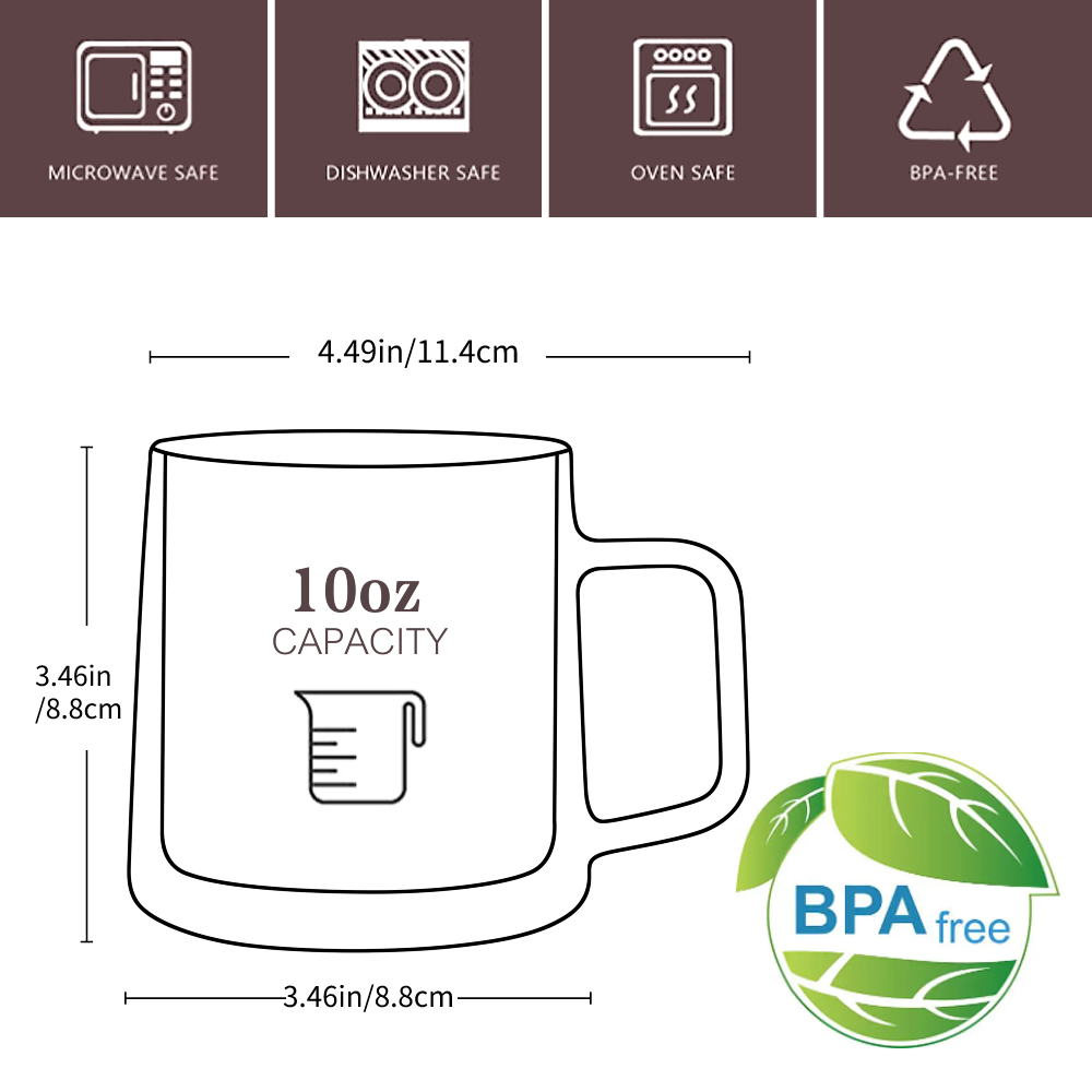 Verres à boissons de 300 ml et 10 oz, tasse à eau à large ouverture