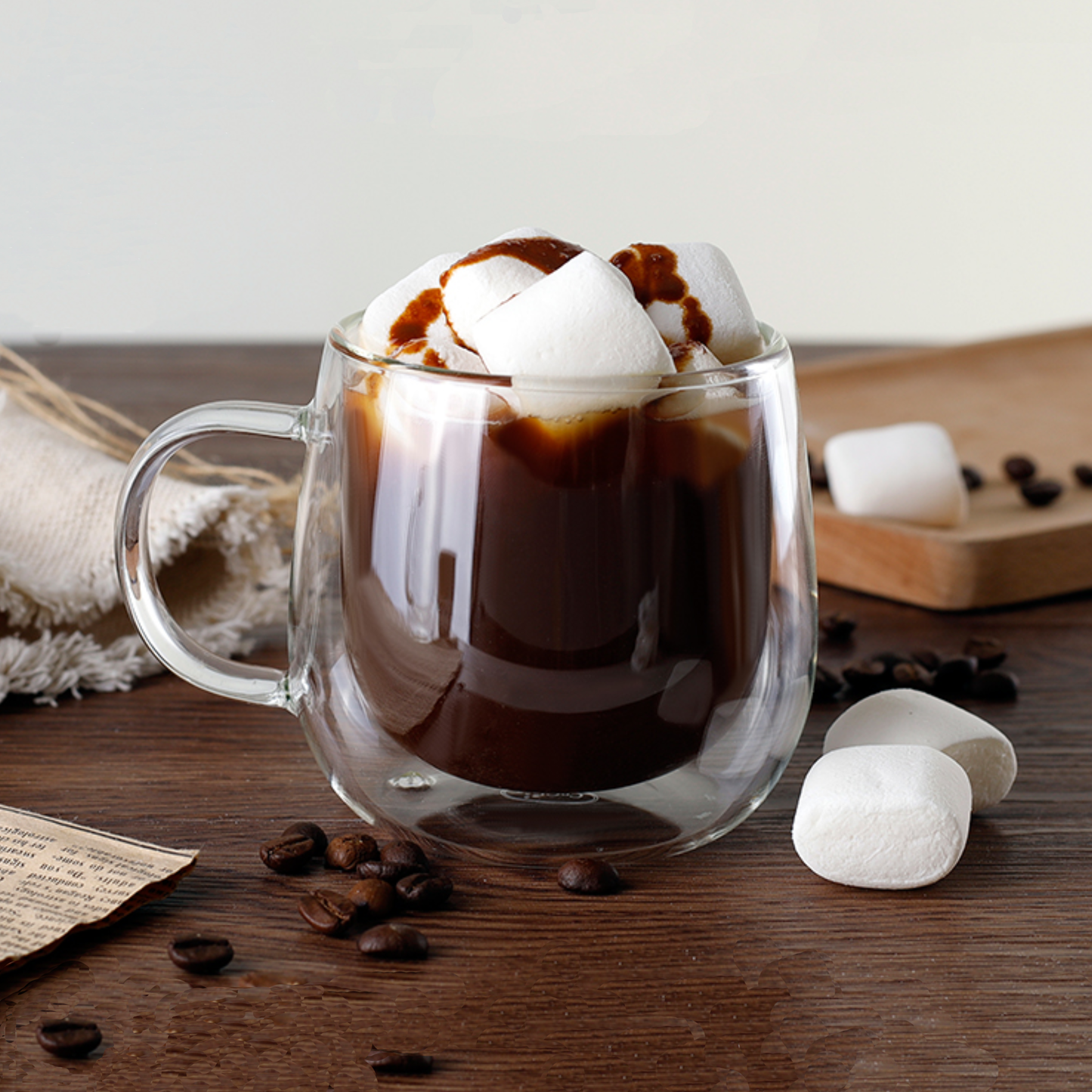 Tasse à cappuccino en verre à double paroi de 10 oz