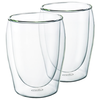 Double Walled Glassware 10.1oz 300ml Stemless Borosilicate Glass Cup Tumbler