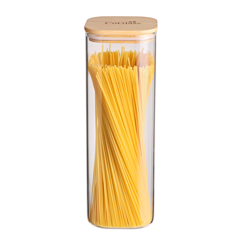 71oz Luftdichter Deckelbehälter Großes Vorratsglas aus Borosilikatglas für Küchenvorratskammer Spaghetti