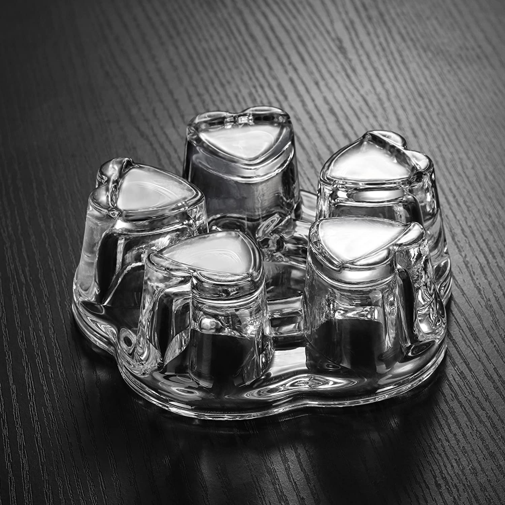 Hearted Style Candle Holder High Borosilicate Glass Bracket for Teapot (Without Candle)